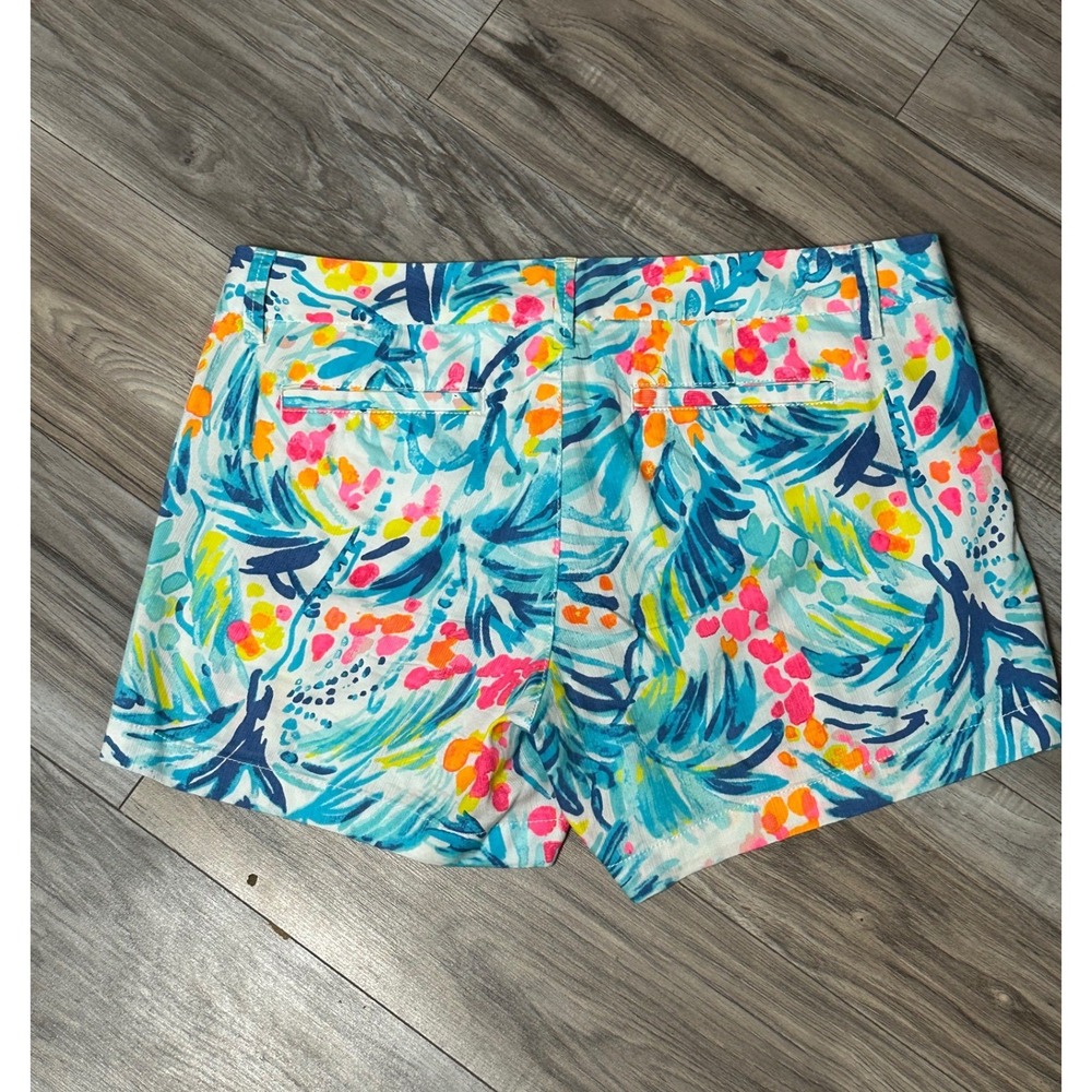 Lilly Pulitzer The Callahan Short 5 Inch Inseam Blue Pink Tropical Floral 10 - Picture 2 of 6